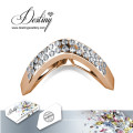 Destiny Jewellery Crystal From Swarovski Curved Brilliant Ring